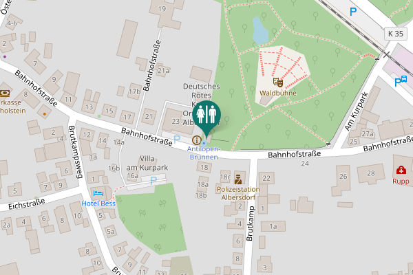 Map showing location of Bahnhofstraße 18 Toilet