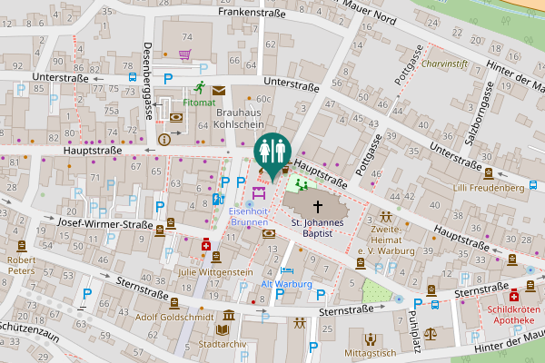 Map showing location of Hauptstraße 55 Toilet