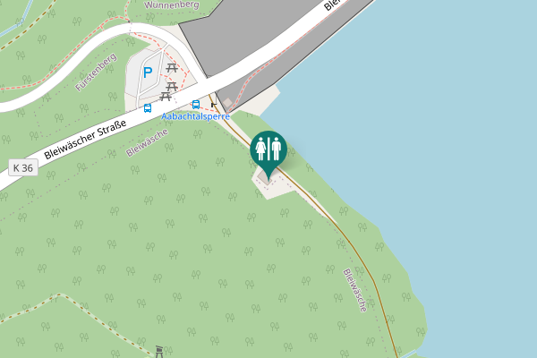 Map showing location of Bleiwäscher Straße Toilet