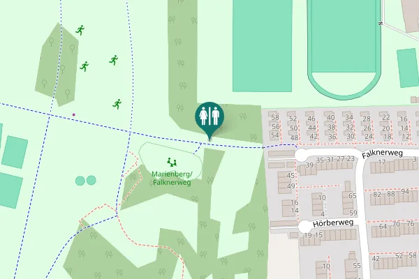Map showing location of Falknerweg 43 Toilet