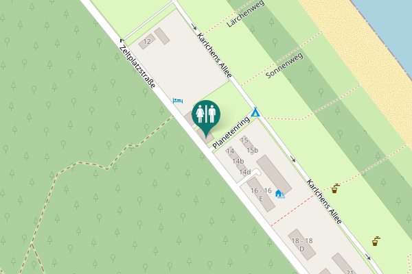 Map showing location of Zeltplatzstraße 11 Toilet