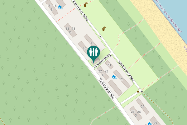 Map showing location of Zeltplatzstraße 11 Toilet