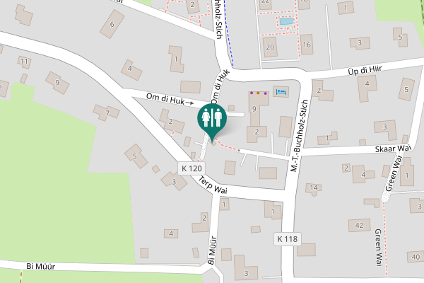 Map showing location of Om di Huk Toilet