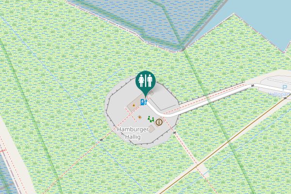 Map showing location of Hallig-Hooge Weg Toilet