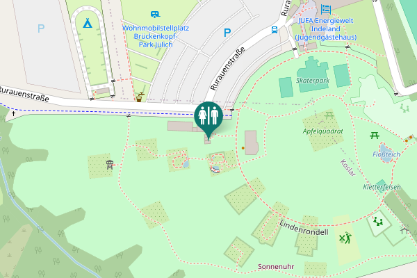 Map showing location of Rurauenstraße Toilet