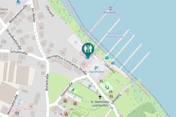 Map showing location of Hermannus-Contractus-Straße 28 Toilet