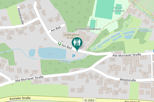 Map showing location of Am Bad 2 Toilet