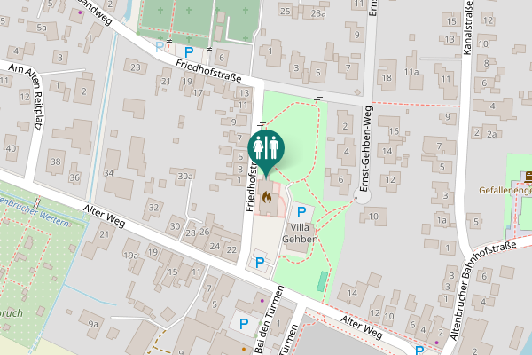Map showing location of Friedhofstraße 4 Toilet