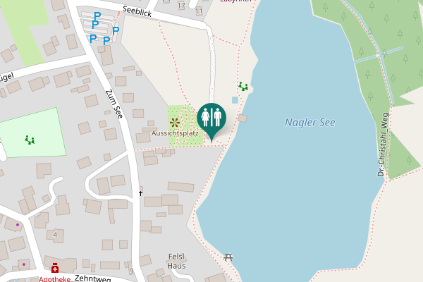 Map showing location of Seeblick 17 Toilet