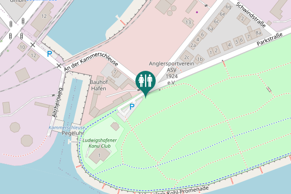 Map showing location of Hannelore-Kohl-Promenade Toilet