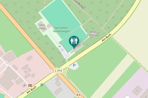 Map showing location of Am Buch 2 Toilet