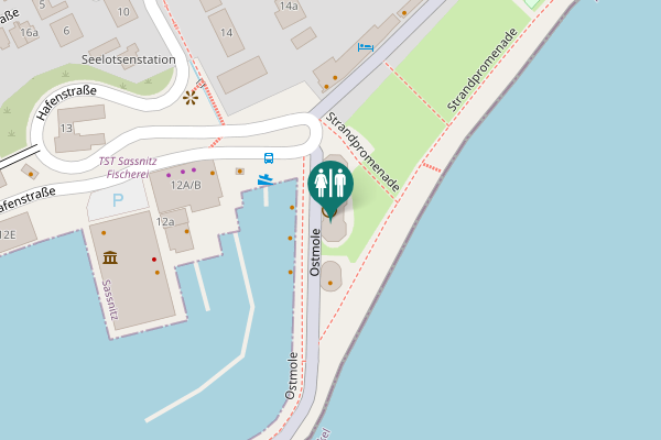 Map showing location of Strandpromenade 12 Toilet