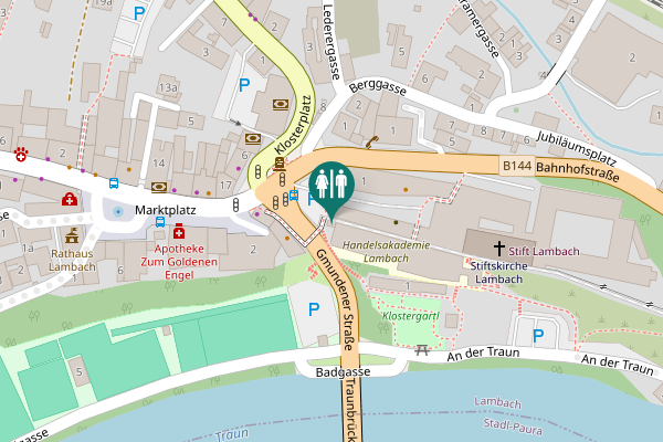 Map showing location of Klosterplatz 1 Toilet