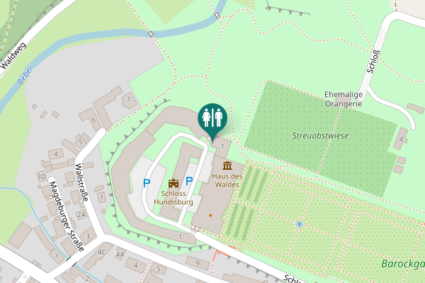 Map showing location of Schloß 1 Toilet