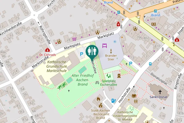 Map showing location of Marktstraße 25 Toilet