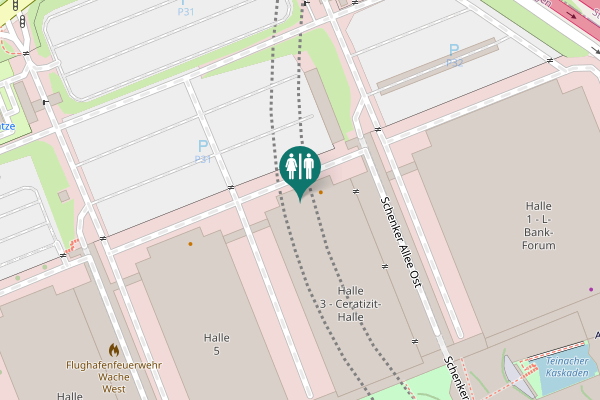 Map showing location of Halle 3