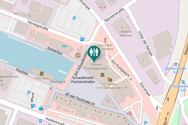 Map showing location of Am Schaufenster 6 Toilet