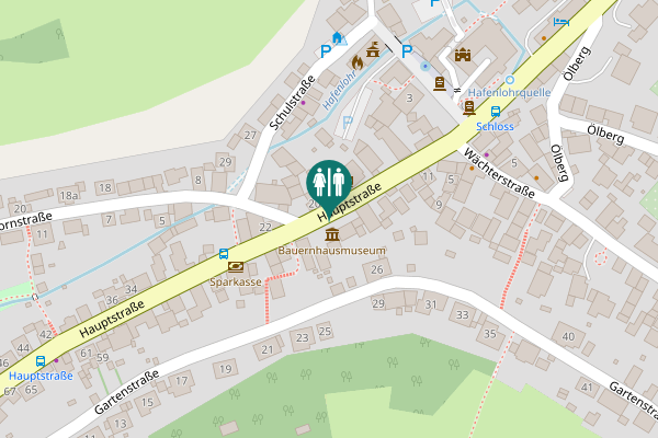 Map showing location of Hauptstraße 25 Toilet