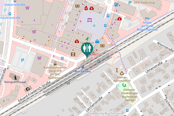 Map showing location of Kurt-Huber-Ring 13a Toilet