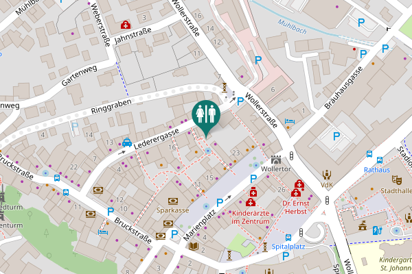 Map showing location of Lederergasse 22 Toilet
