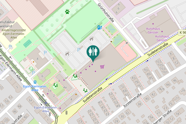 Map showing location of Grünhutstraße 1 Toilet