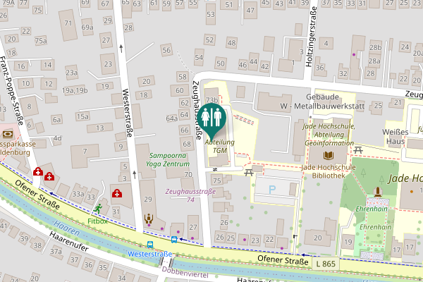Map showing location of Zeughausstraße 73 Toilet