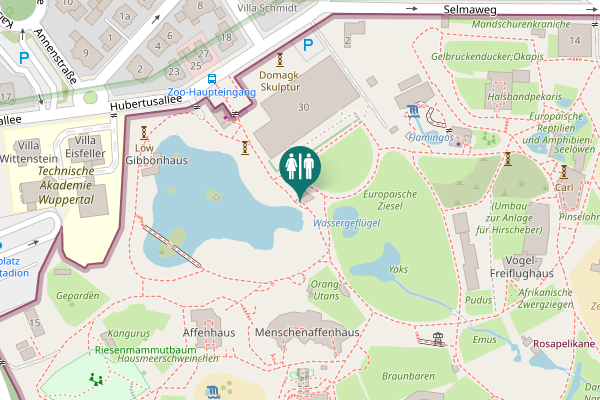Map showing location of Hubertusallee 30 Toilet