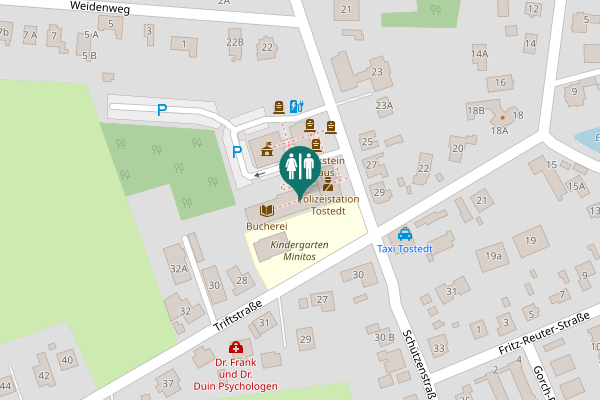 Map showing location of Triftstraße 26 Toilet