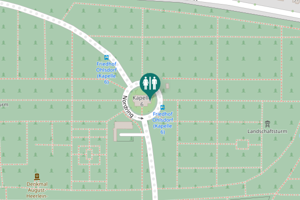 Map showing location of Nordring Toilet