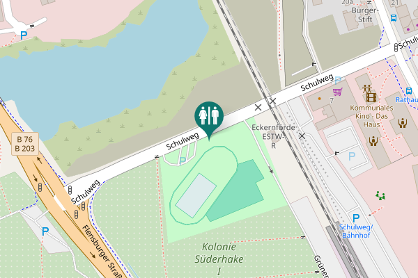 Map showing location of Schulweg Toilet