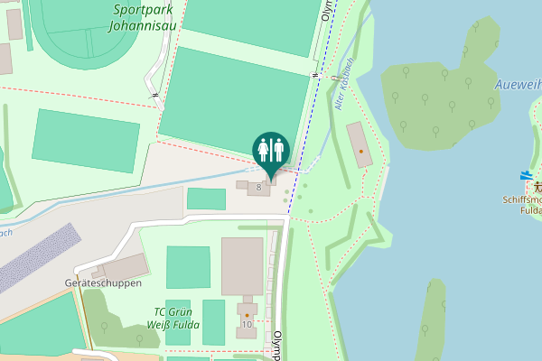 Map showing location of Olympiastraße 8 Toilet