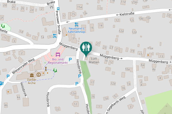 Map showing location of Müggenberg 16 Toilet
