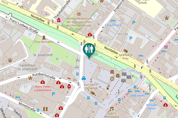 Map showing location of Simeonstiftplatz 6 Toilet