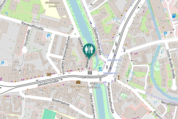Map showing location of Untere Jakobermauer 2 Toilet