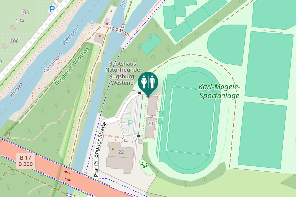 Map showing location of Pfarrer-Bogner-Straße 20 Toilet
