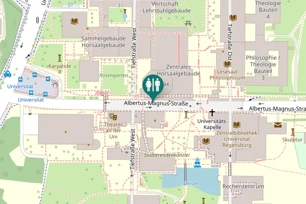 Map showing location of Universitätsstraße 31 Toilet