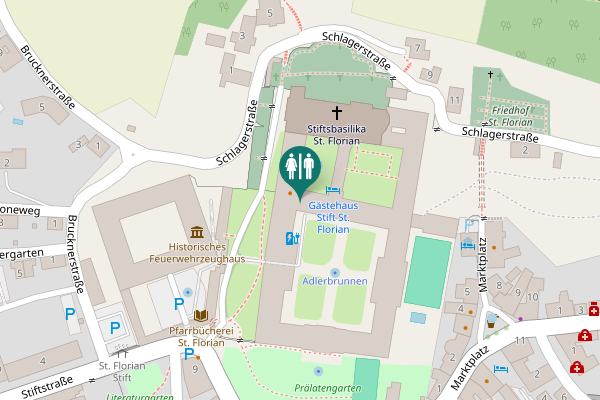 Map showing location of Stiftstraße 1 Toilet