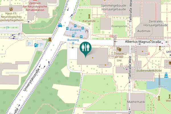 Map showing location of Albertus-Magnus-Straße 2 Toilet