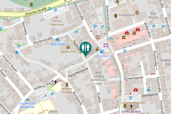 Map showing location of Am Markt 7 Toilet