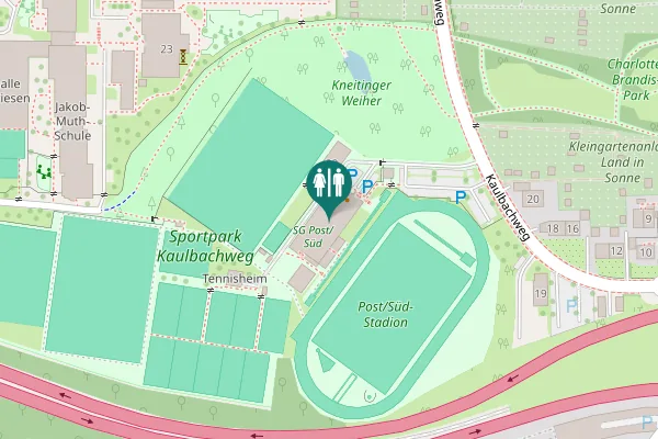 Map showing location of Kaulbachweg 31 Toilet