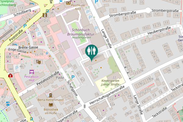 Map showing location of Lange Straße 20 Toilet