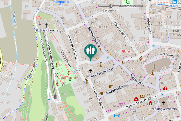 Map showing location of Obstmarkt 2 Toilet