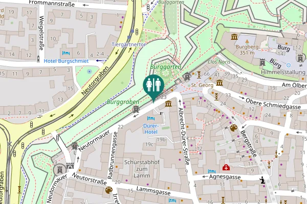 Map showing location of Neutormauer 21 Toilet