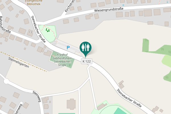Map showing location of Steinebacher Straße Toilet