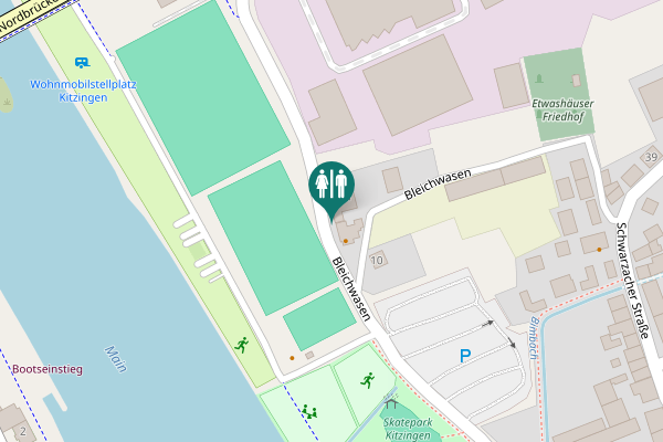 Map showing location of Bleichwasen 12a Toilet