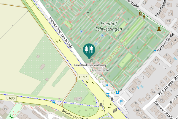 Map showing location of Mannheimer Landstraße 6 Toilet