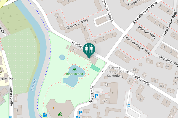 Map showing location of Weichsstraße 17 Toilet