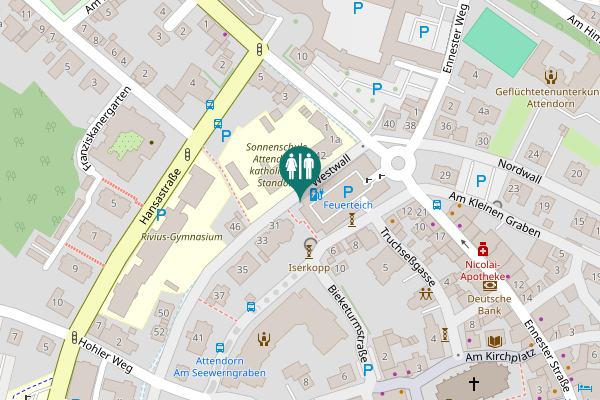 Map showing location of Westwall 44 Toilet