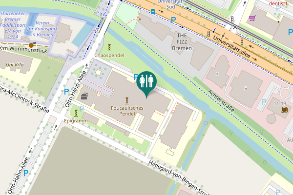 Map showing location of Otto-Hahn-Allee 1 Toilet