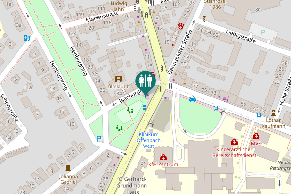 Map showing location of Sprendlinger Landstraße 17 Toilet